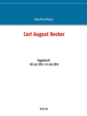 cover image of Carl August Becker